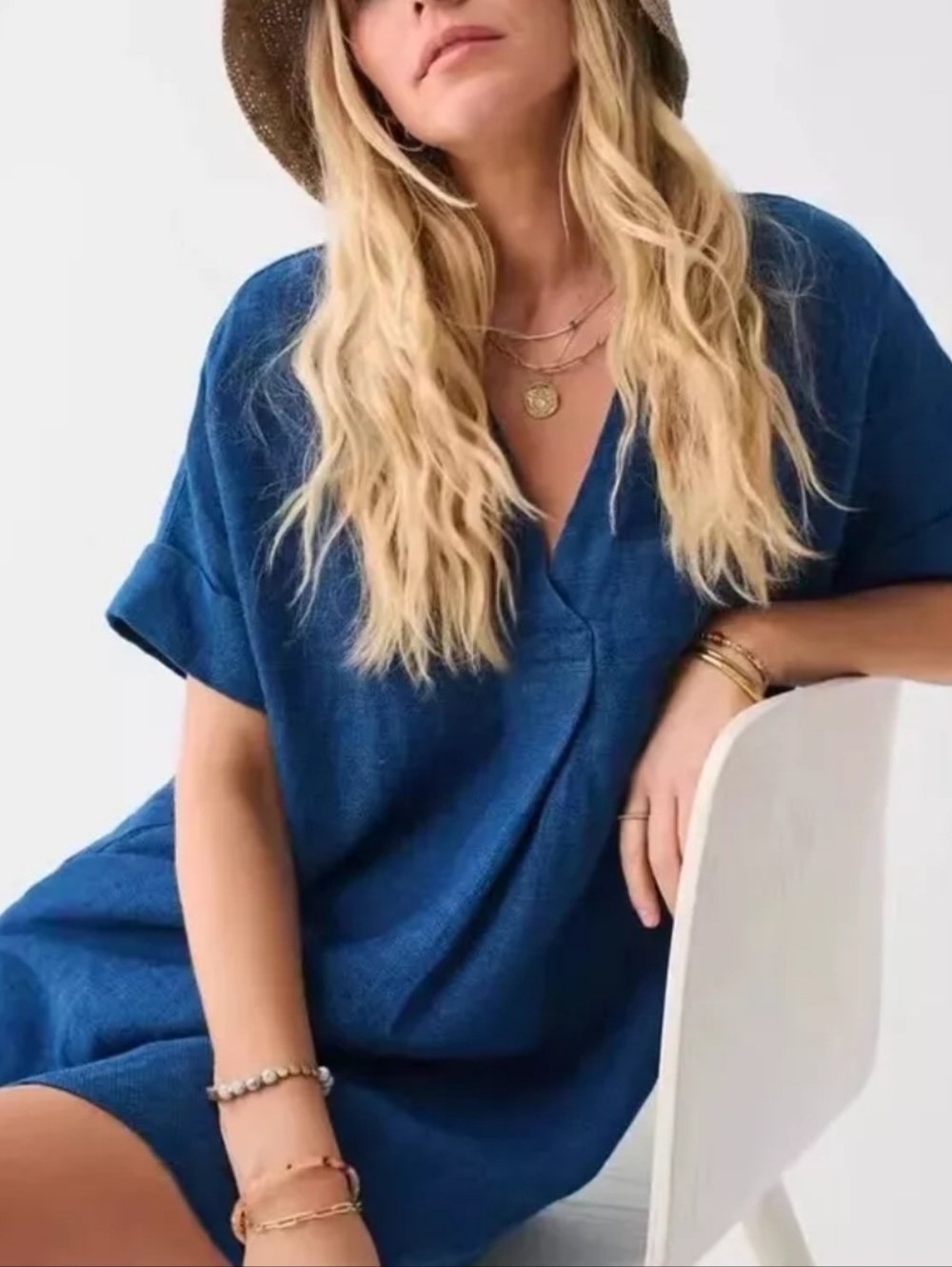 Faherty Sanibel Linen Dress Small